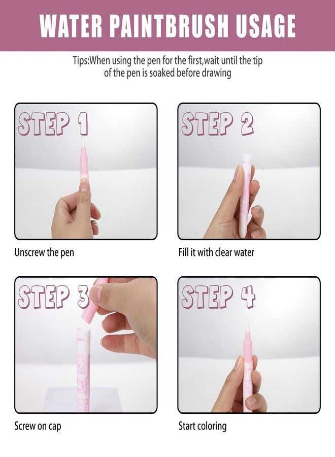 Tinytotem Reusable Cardboard Magical Water Books For Kids With Doodle Pen Board Return Gift Coloring Children Toys Birthday Gifts Educational Toy Magic Painitng Multicolor - Image 4